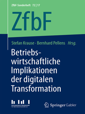 cover image of Betriebswirtschaftliche Implikationen der digitalen Transformation